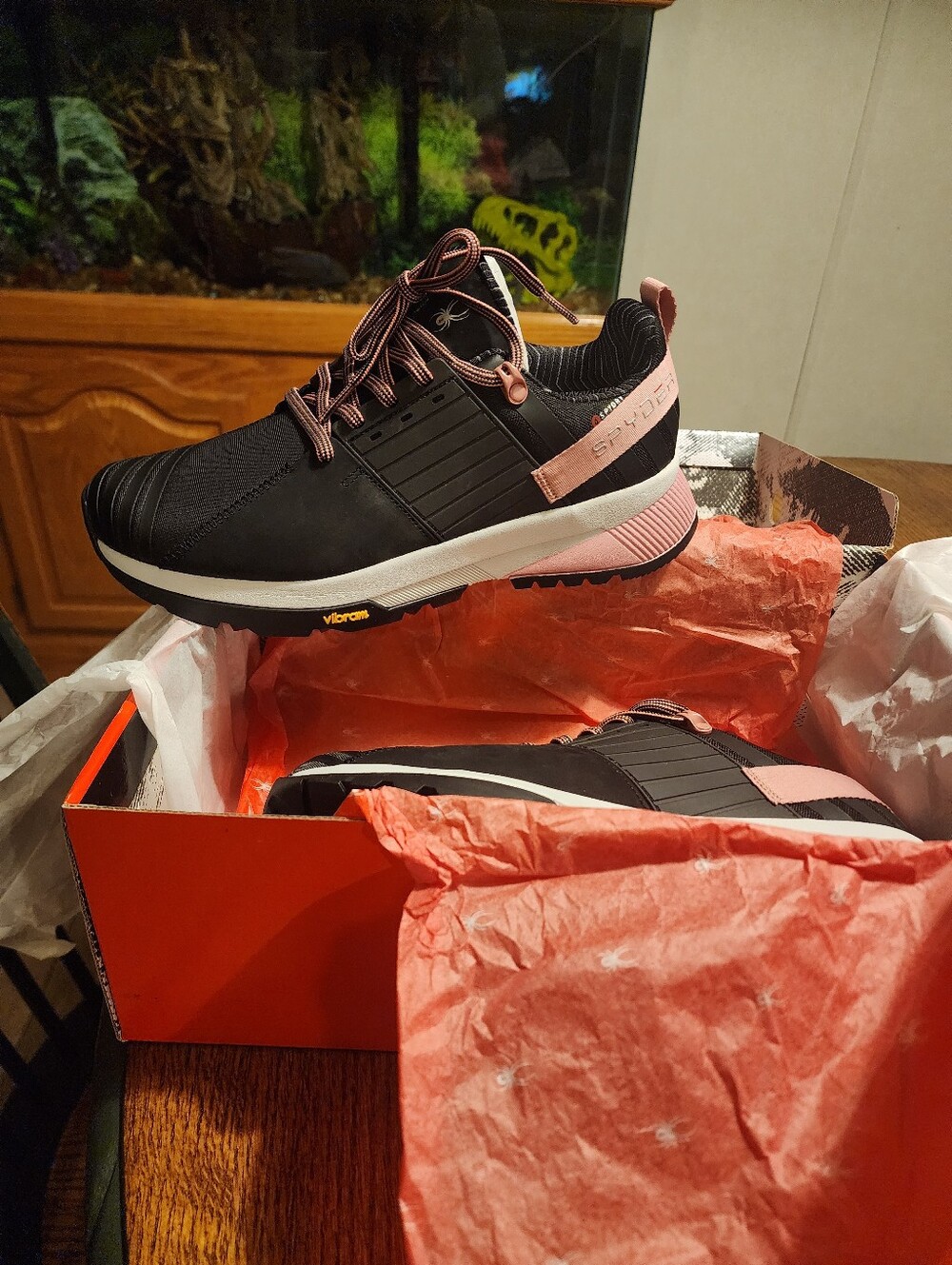 Spyder Black and Pink Sneakers